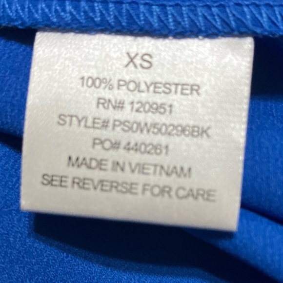 Pink Rose Vibrant Blue Mini Dress 💕 - Picture 4 of 8